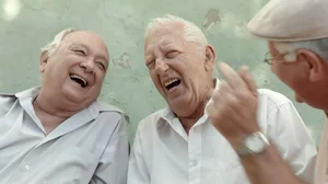 3 older gentlemen laughing