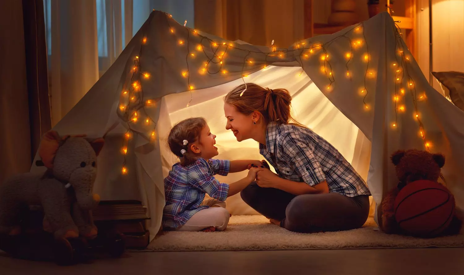 Mother and daughter in fort