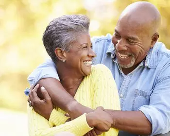 Happy older couple
