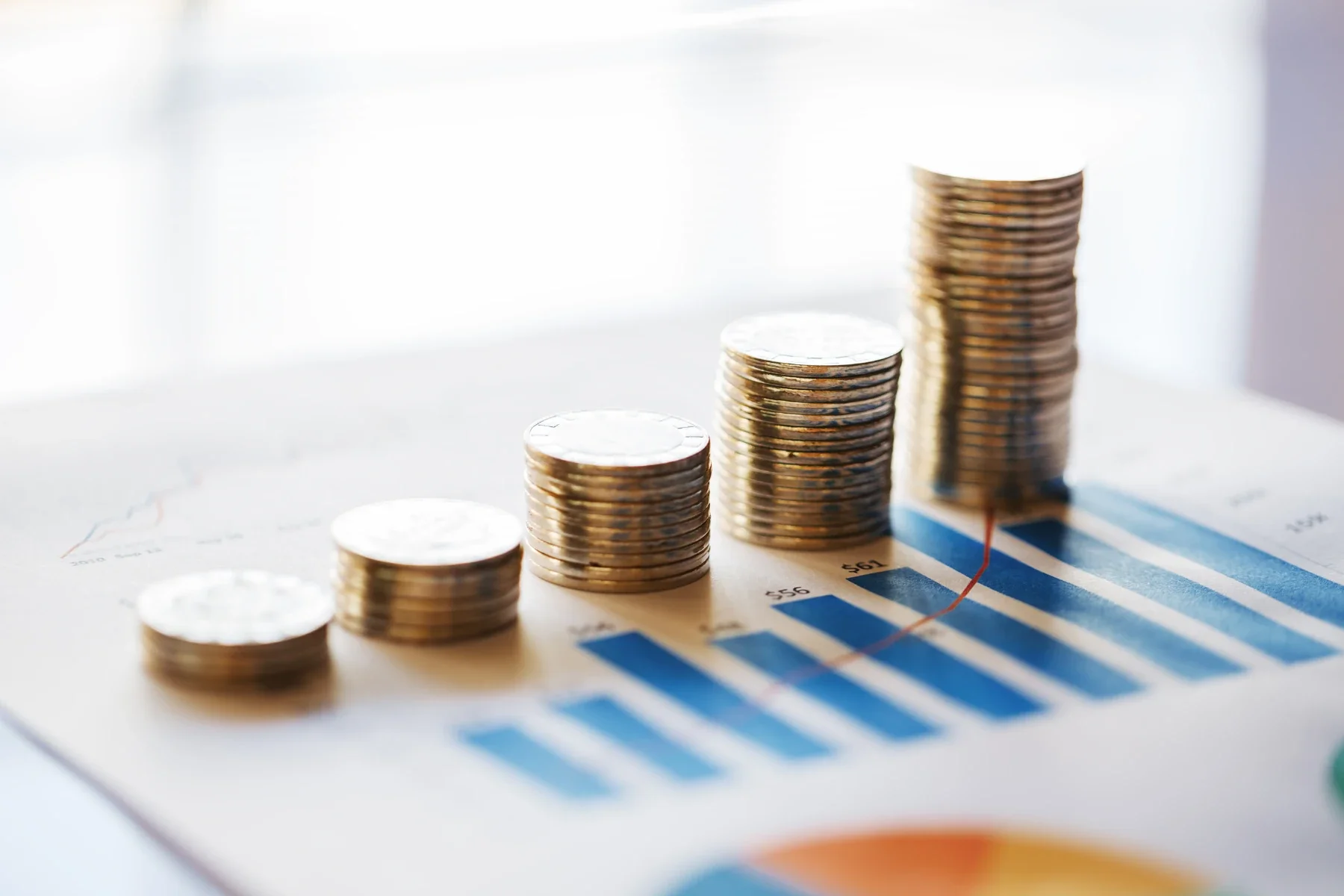 coins and charts