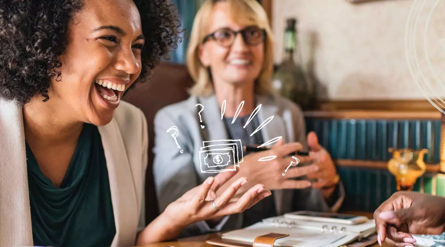 Woman Laughing In Meeting