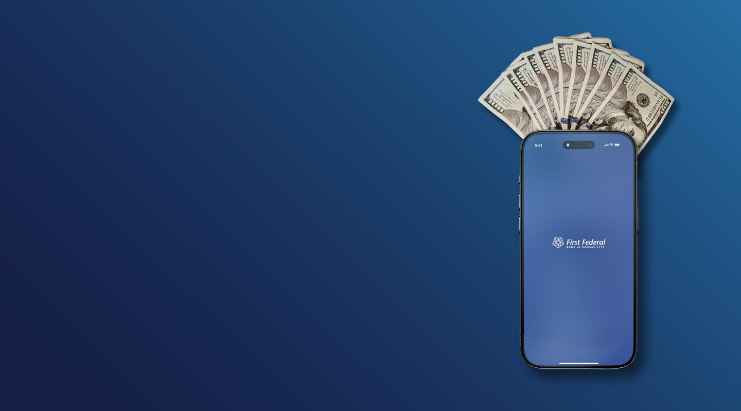 phone with money background