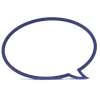 speech bubble blue