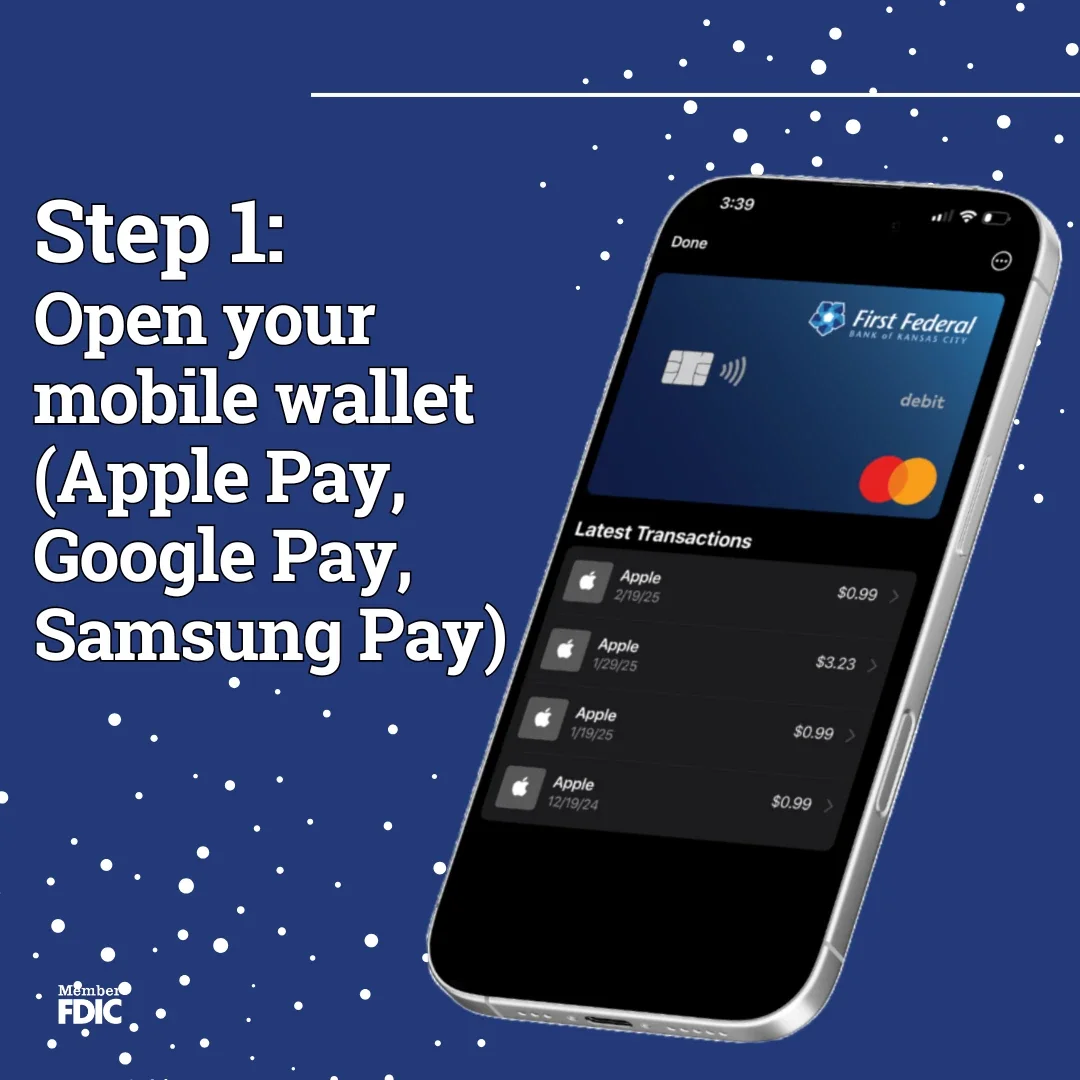 step one open your mobile wallet