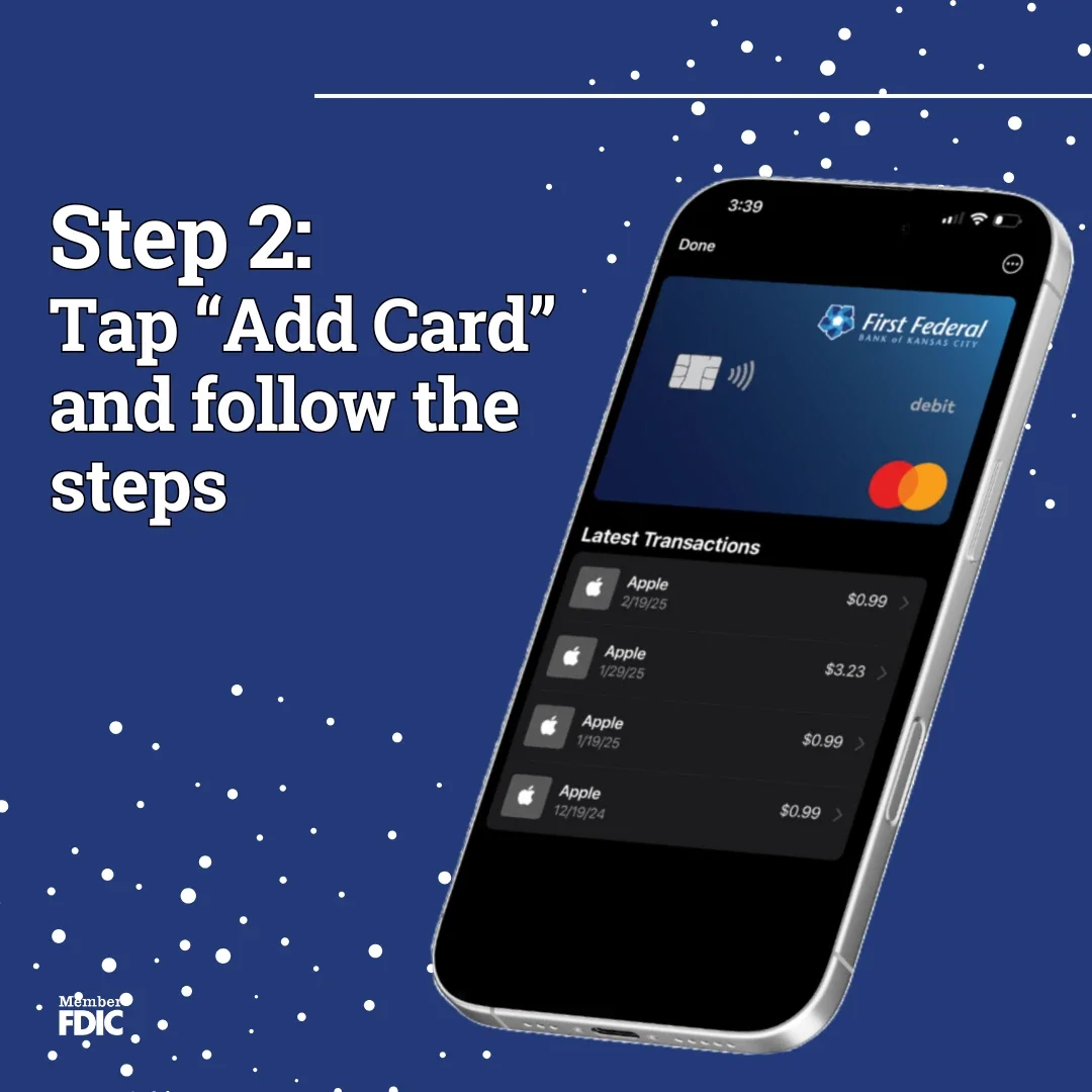 step two tap card and follow the steps