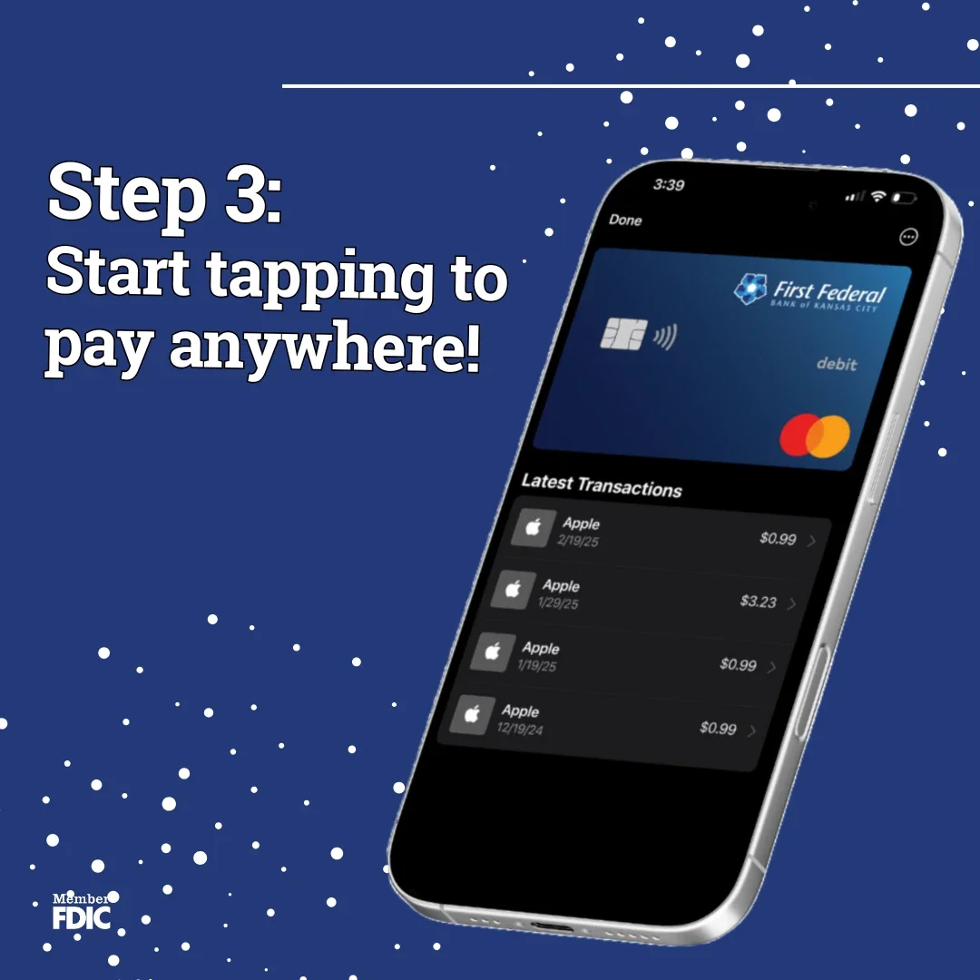 step three start tapping to pay anywhere