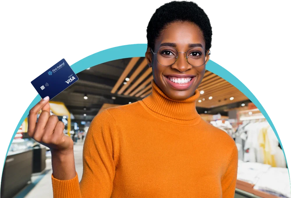 woman with ffb visa card